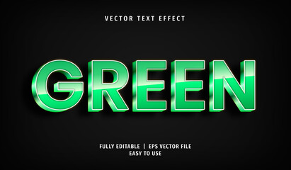 3D Green Text effect, Editable Text Style