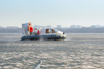 Hovercraft on the ice