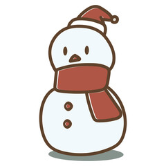 雪だるま-手描きイラスト