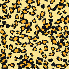 Seamless vector leopard pattern.  Trendy stylish wild gepard, leopard print. Animal print background for fabric, textile, design, advertising banner.