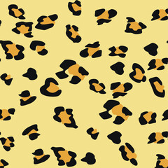 Seamless vector leopard pattern.  Trendy stylish wild gepard, leopard print. Animal print background for fabric, textile, design, advertising banner.
