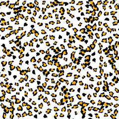 Seamless vector leopard pattern.  Trendy stylish wild gepard, leopard print. Animal print background for fabric, textile, design, advertising banner.
