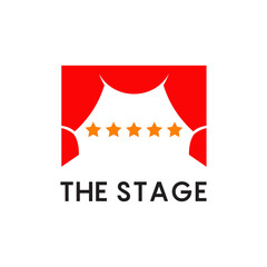 Stage icon logo design template