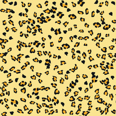 Seamless vector leopard pattern.  Trendy stylish wild gepard, leopard print. Animal print background for fabric, textile, design, advertising banner.
