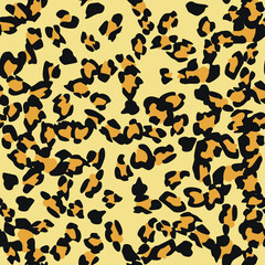 Seamless vector leopard pattern.  Trendy stylish wild gepard, leopard print. Animal print background for fabric, textile, design, advertising banner.