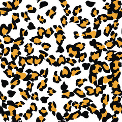 Seamless vector leopard pattern.  Trendy stylish wild gepard, leopard print. Animal print background for fabric, textile, design, advertising banner.