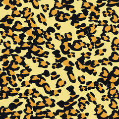 Seamless vector leopard pattern.  Trendy stylish wild gepard, leopard print. Animal print background for fabric, textile, design, advertising banner.