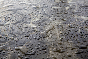 close up rain drops texture background
