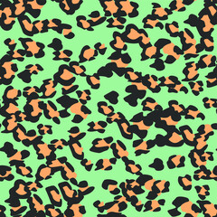 Seamless vector leopard pattern.  Trendy stylish wild gepard, leopard print. Animal print background for fabric, textile, design, advertising banner.