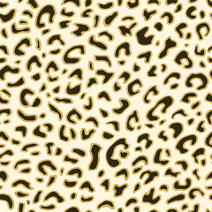 Seamless vector leopard pattern.  Trendy stylish wild gepard, leopard print. Animal print background for fabric, textile, design, advertising banner.
