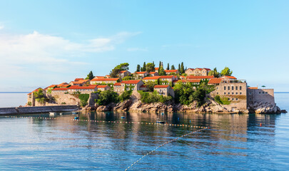 Obraz premium Beautiful Sveti Stefan island near Budva, Montenegro