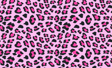 Seamless vector leopard pattern.  Trendy stylish wild gepard, leopard print. Animal print background for fabric, textile, design, advertising banner.