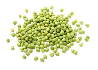 Fresh peas isolated on white background