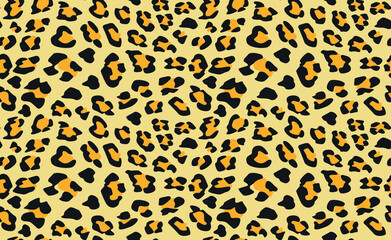 Seamless vector leopard pattern.  Trendy stylish wild gepard, leopard print. Animal print background for fabric, textile, design, advertising banner.