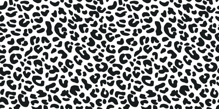 Seamless vector leopard pattern.  Trendy stylish wild gepard, leopard print. Animal print background for fabric, textile, design, advertising banner.