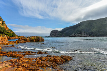Fototapeta na wymiar Knysna Heads at Garden Route, South Africa is one of the best places to visit in the country