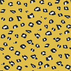 Seamless vector leopard pattern.  Trendy stylish wild gepard, leopard print. Animal print background for fabric, textile, design, advertising banner.