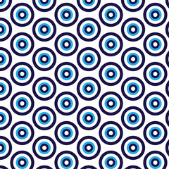 Blue shades circles pattern isolated on white background.Polka dots pattern style.