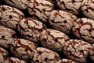 Homemade whole grain rye sourdough bread