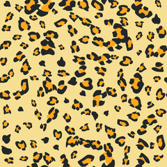Seamless vector leopard pattern.  Trendy stylish wild gepard, leopard print. Animal print background for fabric, textile, design, advertising banner.