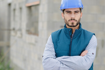 portrait of a serious workman