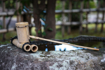 日本のつくばい　和風イメージ