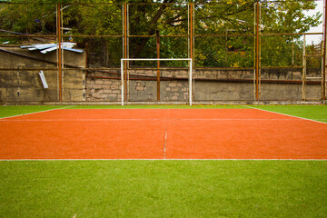 Stadium field and grass close-up