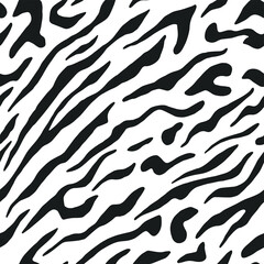 Seamless vector zebra pattern. Trendy stylish wild stripes print. Animal print background for fabric, textile, design, advertising banner etc.