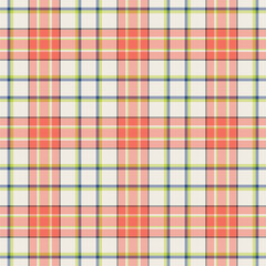 Plaid seamless pattern. Vector background of textile ornament. Flat fabric design.