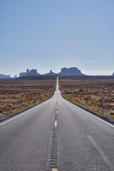 A vertical shot of the Oljato-Monument Valley in USA