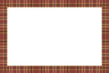 Vintage frame vector. Scottish border pattern retro style. Tartan plaid ornament.