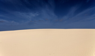 Fuerteventura, Canary Islands, nature park Dunes of Corralejo at the north of the island