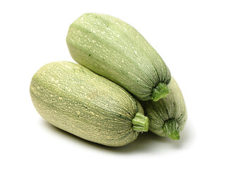 zucchini courgette isolated on white background 