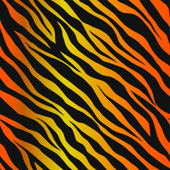 Seamless vector zebra pattern. Trendy stylish wild stripes print. Animal print background for fabric, textile, design, advertising banner etc.