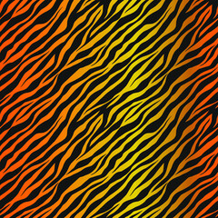 Seamless vector zebra pattern. Trendy stylish wild stripes print. Animal print background for fabric, textile, design, advertising banner etc.