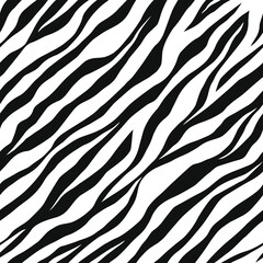 Seamless vector zebra pattern. Trendy stylish wild stripes print. Animal print background for fabric, textile, design, advertising banner etc.