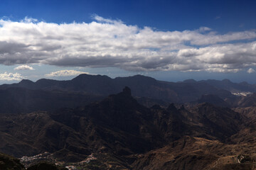 Gran Canaria, landscape of the central part of the island, Las Cumbres, ie The Summits, October 
