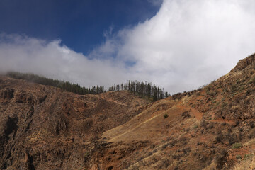 Gran Canaria, landscape of the central part of the island, Las Cumbres, ie The Summits, October 