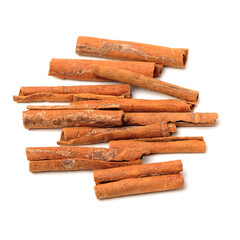 cinnamon sticks isolated on white