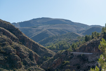 Fototapeta na wymiar Mountainous landscape in southern Spain
