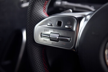 Fototapeta na wymiar buttons on the steering wheel