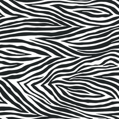 Seamless vector zebra pattern. Trendy stylish wild stripes print. Animal print background for fabric, textile, design, advertising banner etc.