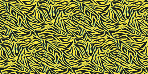 Seamless vector zebra pattern. Trendy stylish wild stripes print. Animal print background for fabric, textile, design, advertising banner etc.