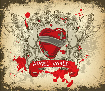 Angel with heart image 