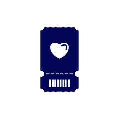 Love Ticket icon design logo vector template, Icon Symbol, Creative design concept