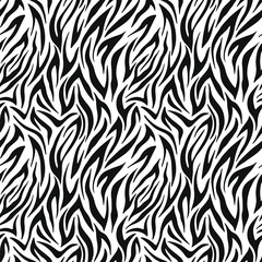 Seamless vector zebra pattern. Trendy stylish wild stripes print. Animal print background for fabric, textile, design, advertising banner etc.