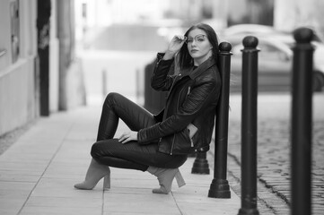 młoda, piękne, beuty, portret, radosna, moda, osoba