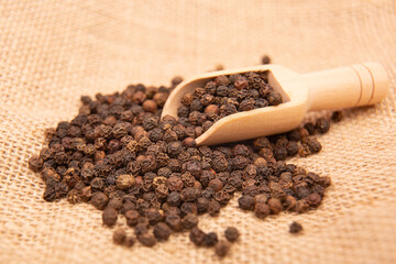 Black pepper isolated on white background
