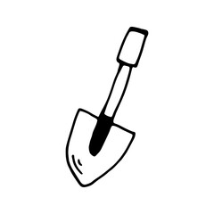 Hand drawn vector campfire axe, travel clipart. Isolated on white background drawing for prints, poster, cute stationery, travel design. High quality illustration