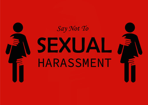 Young women is scared for sexual harassment from her boss in a business office